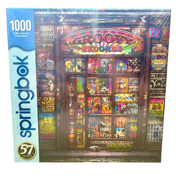 Springbok NEW Groovy Records 1000 Piece Puzzle - Picture 1 of 9